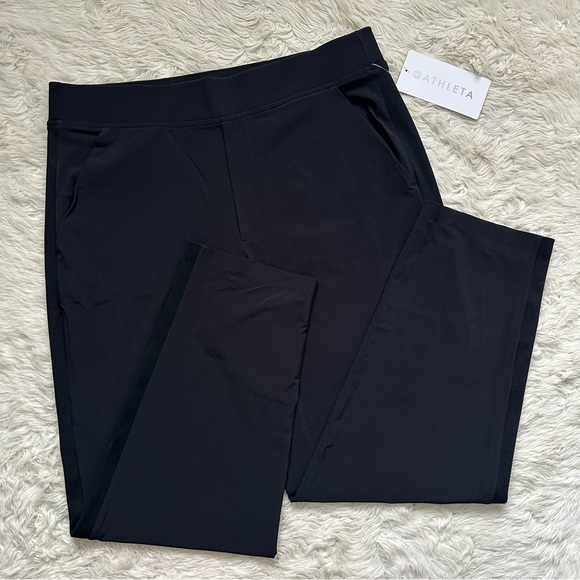 Athleta Pants Brooklyn Mid Rise Ankle Pant Wrinkle-Resistant Black Sz 12 NWT New - Picture 2 of 11
